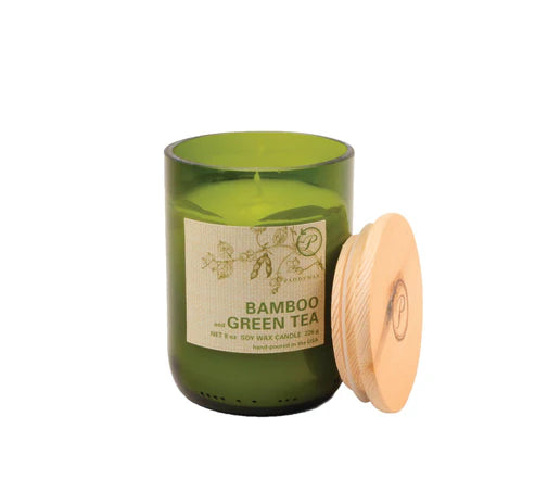 bamboo green tea candle