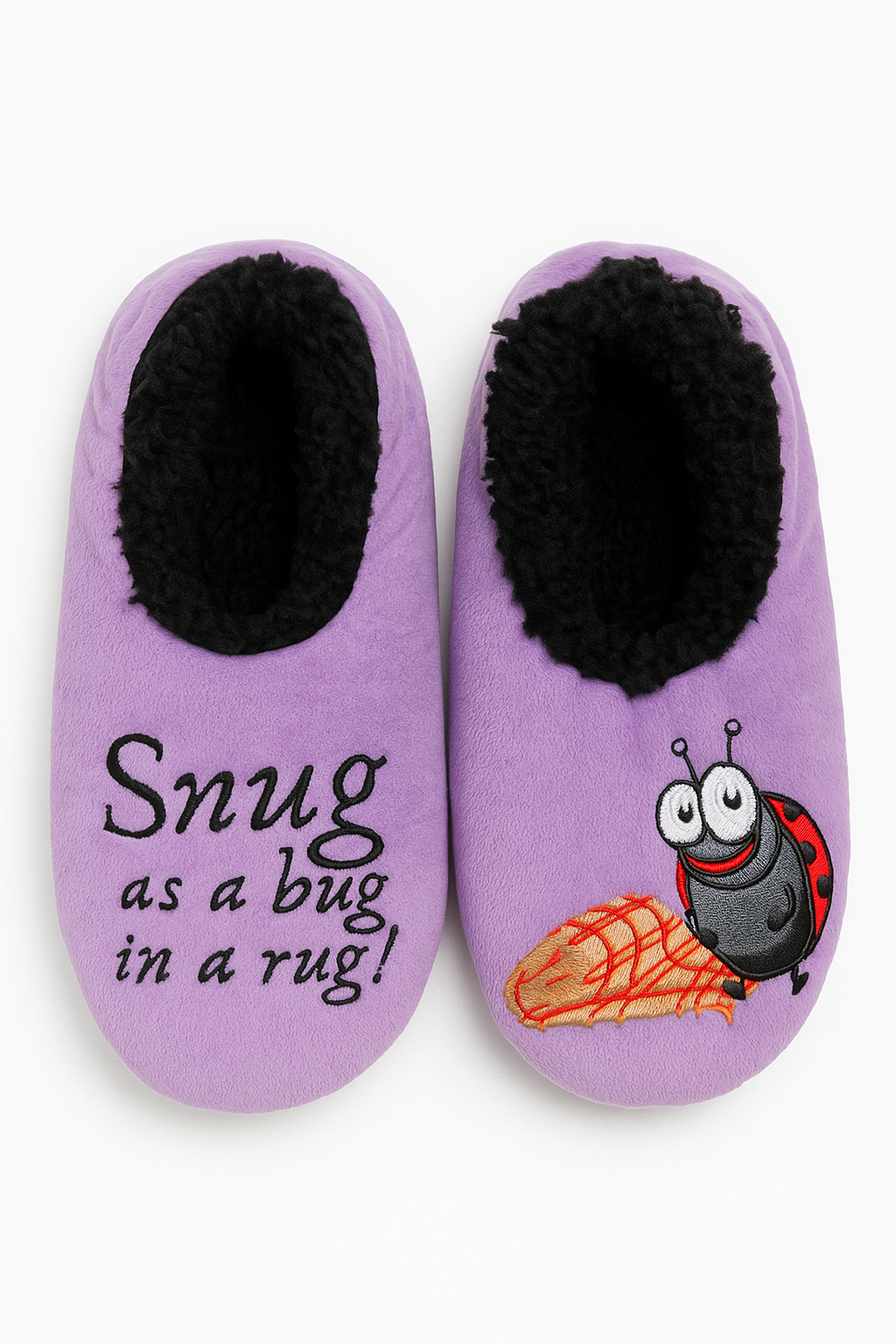 purple cozy footwear