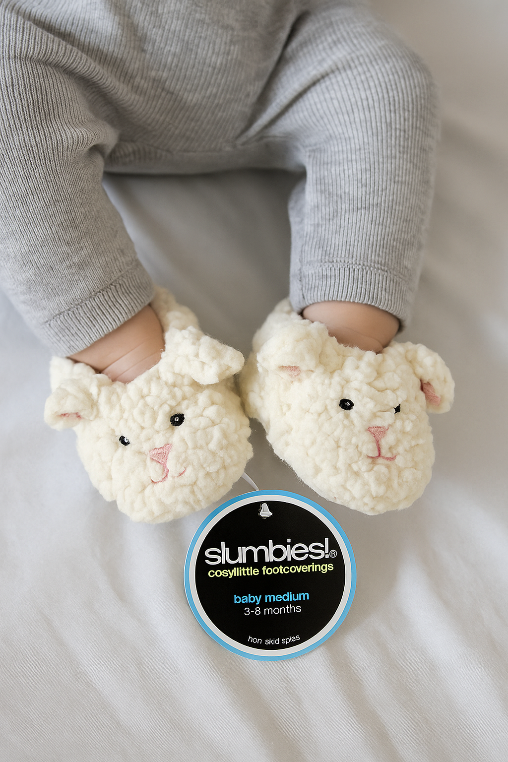 Slumbies! Baby Booties – Lamb Face (3–6 Months)