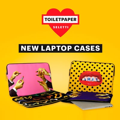 TOILETPAPER 13” PU Laptop Bag – “SH*T” Pop Art Case