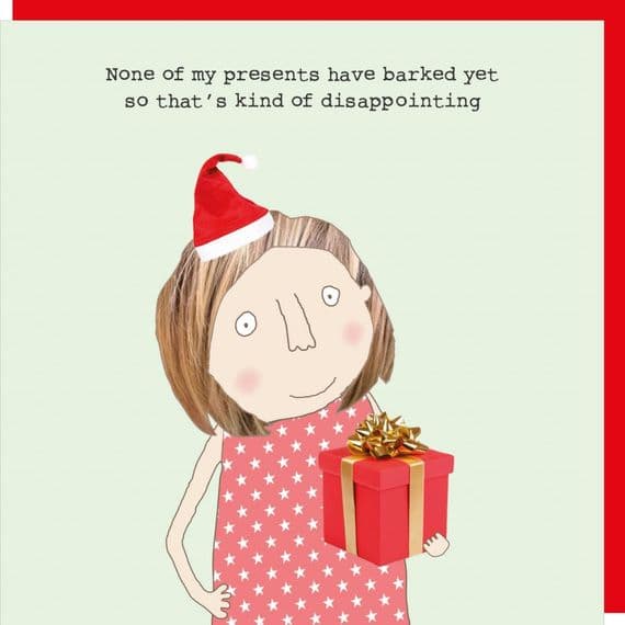 Rosie Made A Thing Christmas Card - Barking Presents