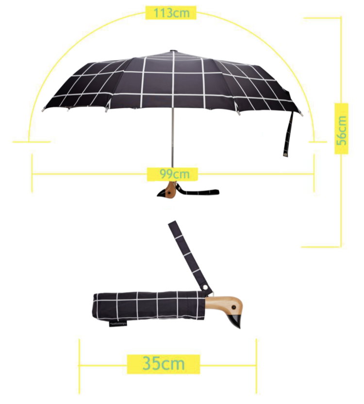 Olive compact umbrella