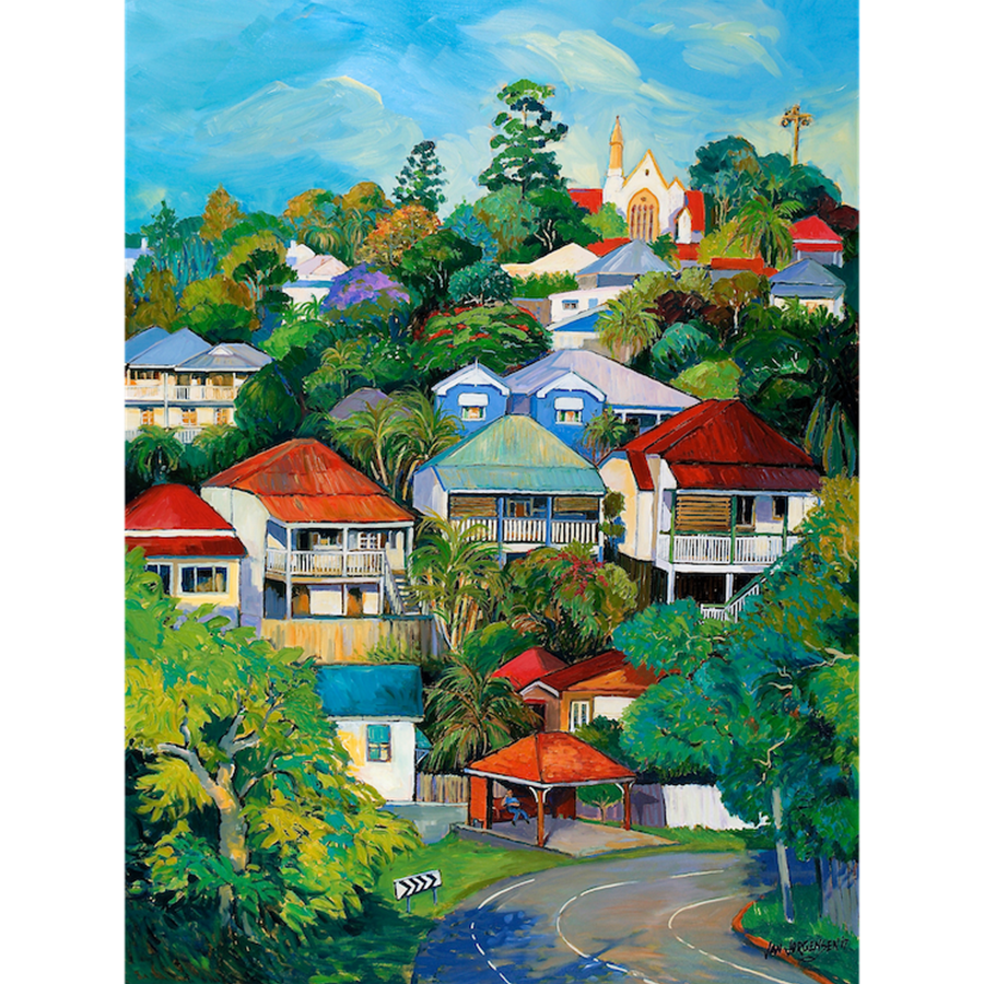 Bus Stop on Kennedy, Red Hill 20/100 (Framed White)