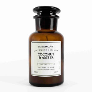 Lanterncove - Dispensary – 6.5 oz Soy Wax Candle – Coconut and Amber