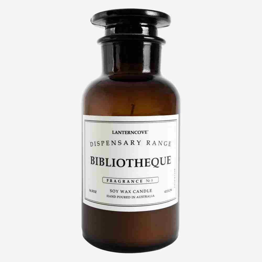 Lanterncove - Dispensary – 14.5 oz Soy Wax Candle – Bibliotheque