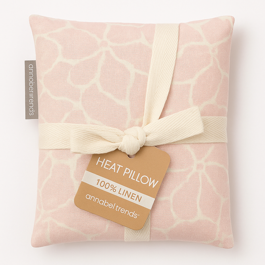 Annabel Trends Linen Heat Pillow – Pink Petal Floral