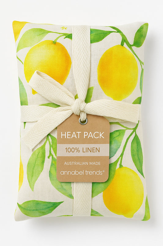 Lemon Linen Heat Pack – 100% Pure Linen | Australian Made
