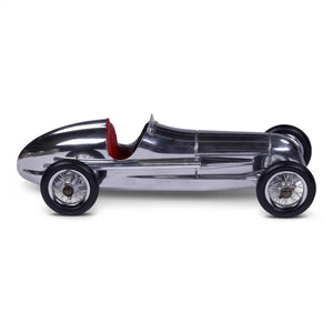 Authentic Models Sliver Racer Car Model with Red Seat
