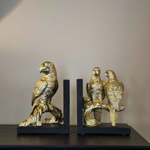 PARROT BOOKENDS | GOLD
