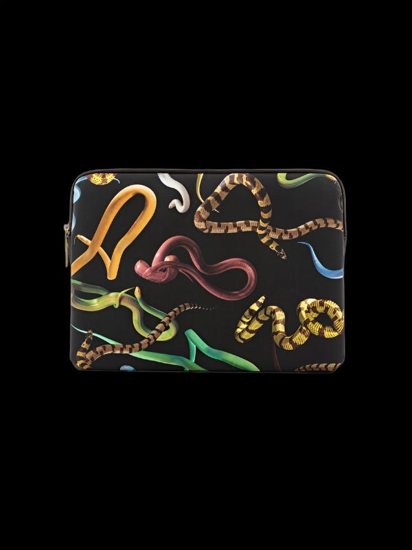 Snake Inside Computer Case TP PU Laptop Bag ‘SNAKES' – Purple Tree Gifts