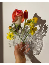 Load image into Gallery viewer, ‘LOVE IN BLOOM’ Heart Vase in Glass
