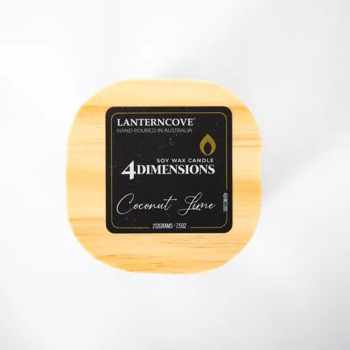 Lanterncove - 4Dimensions – 7.5 oz Soy Wax Candle – Coconut Lime