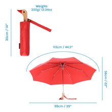 Load image into Gallery viewer, Red compact umbrella
